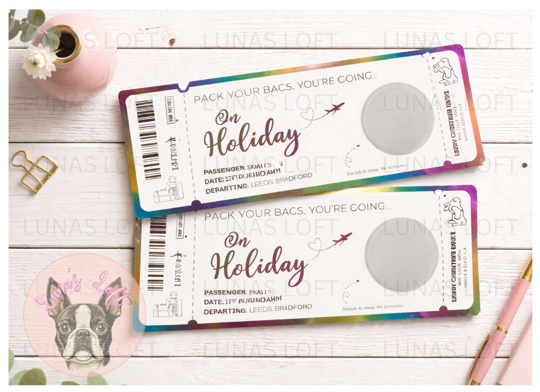 Scratch to Reveal Foil Tickets