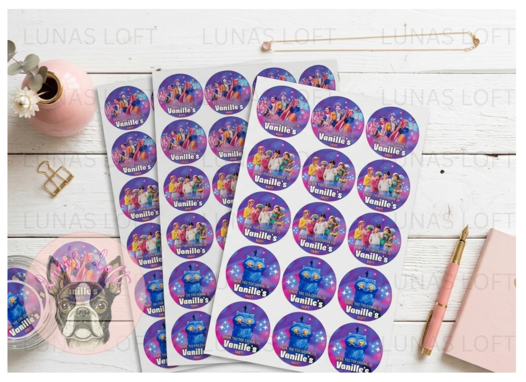 A4 Sheets Of Round Stickers