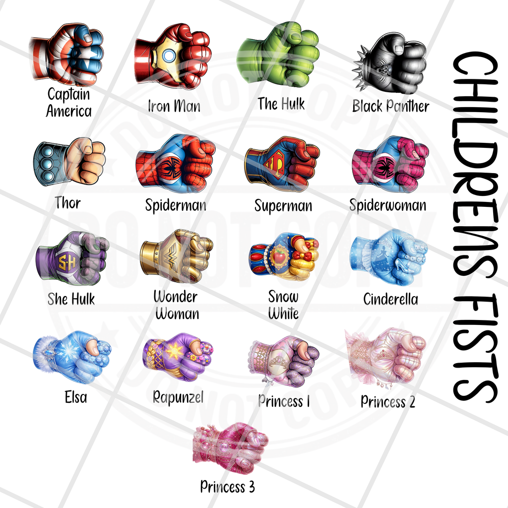 Superhero Fists - Acrylic Block