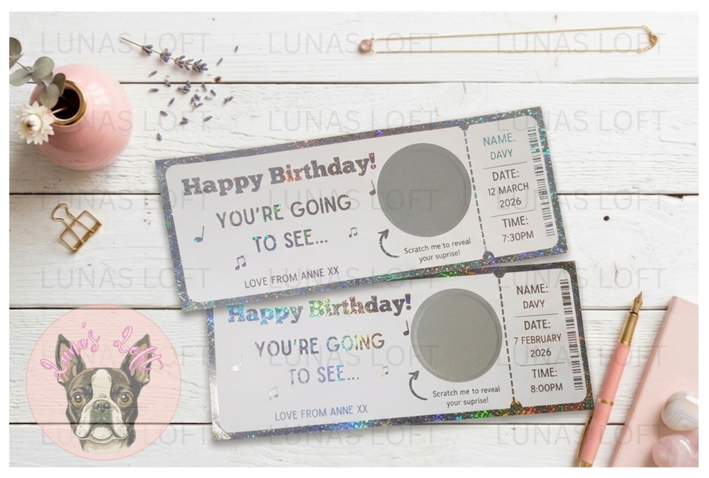 Scratch to Reveal Foil Tickets