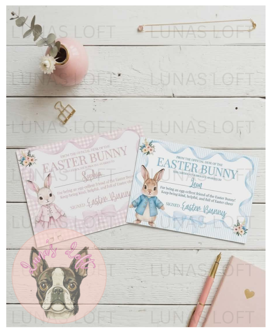 Personalised Certificate From The Easter Bunny