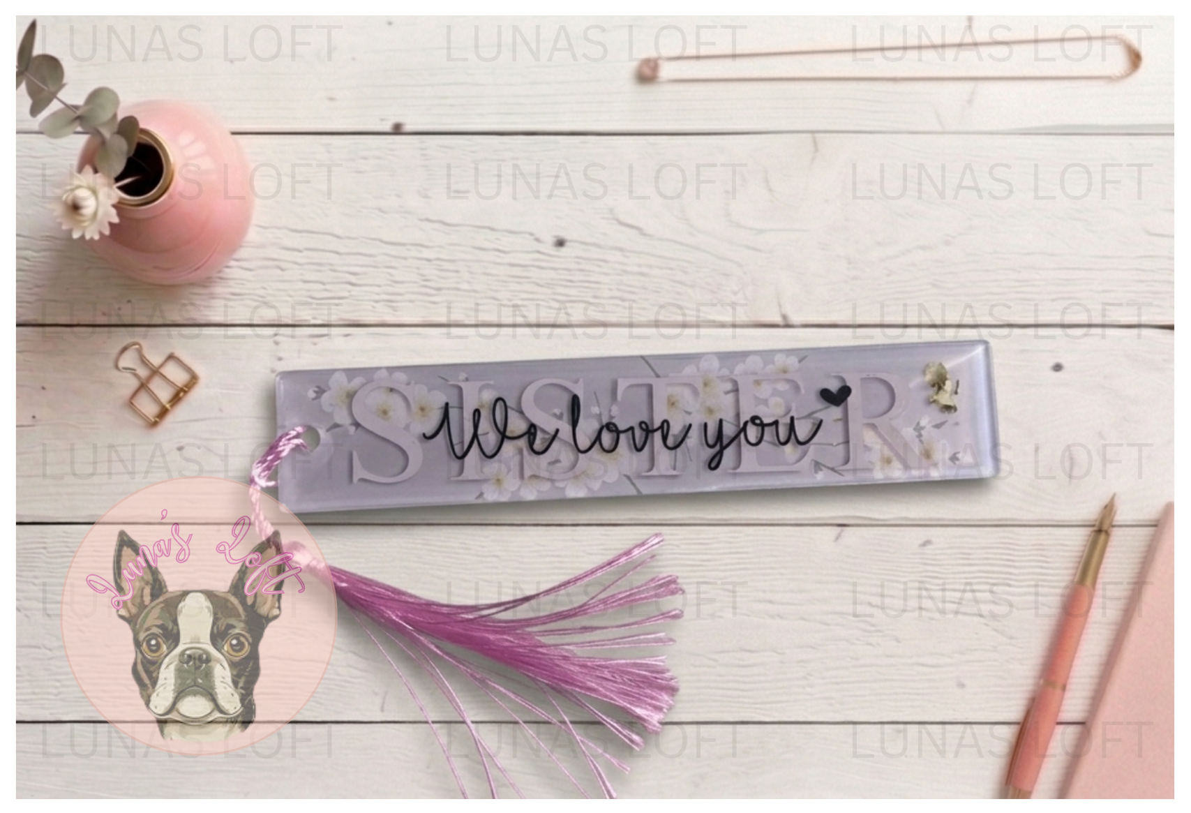 Bookmark - 'We love you'
